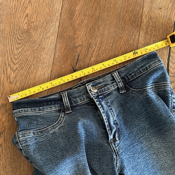 Vintage Y2K crochet corset flare jeans low waisted Paris Hilton 90s EUC Denim - Picture 13 of 16